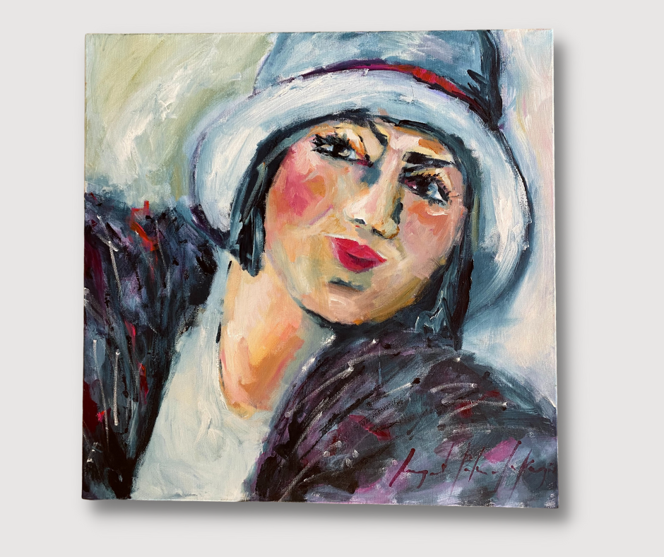 Beautiful Lady - Acrylic - 77cm x 77cm